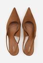 Brązowe Czółenka Slingback VICES na Kaczuszce Anatera