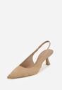 Ciemnobeżowe Czółenka Slingback VICES na Kaczuszce Anatera