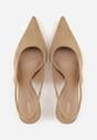 Ciemnobeżowe Czółenka Slingback VICES na Kaczuszce Anatera