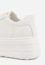 Białe Sneakersy VICES na Platformie z Tłoczeniem Rionessa