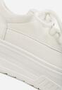 Białe Chunky Sneakersy VICES na Platformie Azilera