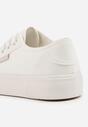 Białe Trampki VICES z Napisem Rioselle