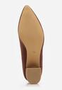 Brązowe Czółenka Vices na Słupku z Wkładką ze Skóry Naturalnej Rieris