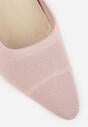 Różowe Strukturalne Czółenka VICES na Słupkowym Obcasie Abathise