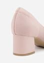 Różowe Strukturalne Czółenka VICES na Słupkowym Obcasie Abathise