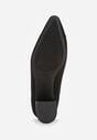 Czarne Strukturalne Czółenka VICES na Słupkowym Obcasie Abathise