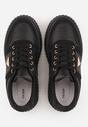 Czarne Chunky Sneakersy z Trójkątną Aplikacją VICES na Platformie Cezaline