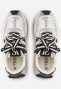 Srebrne Streetwearowe Sneakersy Chunky VICES na Platformie Ilnatea