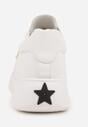 Białe Chunky Sneakersy VICES na Platformie z Ozdobą w Kształcie Gwiazdki Anatale