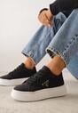 Czarne Chunky Sneakersy VICES na Platformie z Ozdobą w Kształcie Gwiazdki Anatale