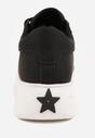Czarne Sneakersy VICES Ozdobione Gwiazdą i Błyszczącą Wstawką Oranatta