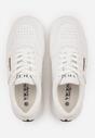 Białe Sneakersy Basic VICES na Platformie z Trójkątnym Zdobieniem Mellinata