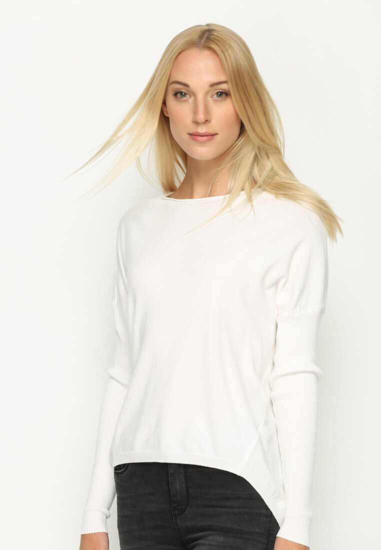 Biały Sweter Uniquee