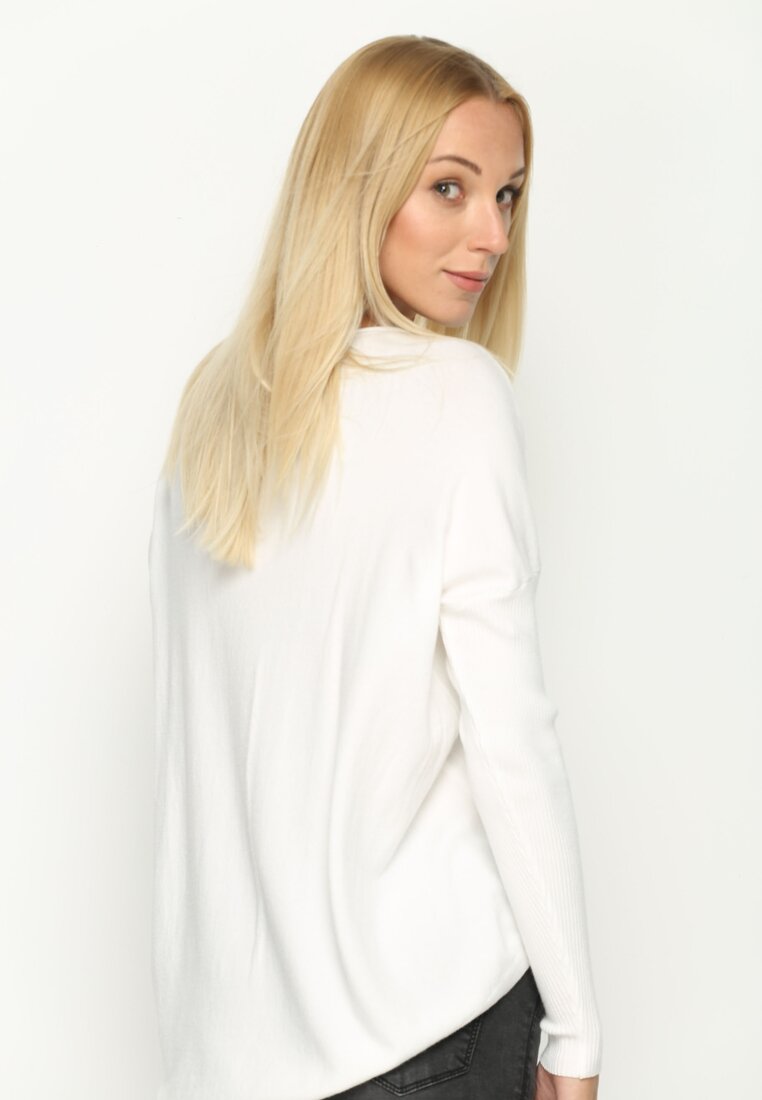 Biały Sweter Uniquee