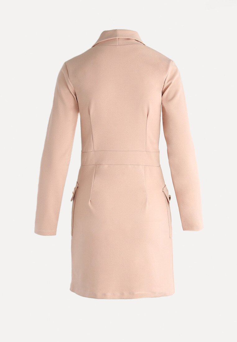 Różowa Sukienka Tuxedo