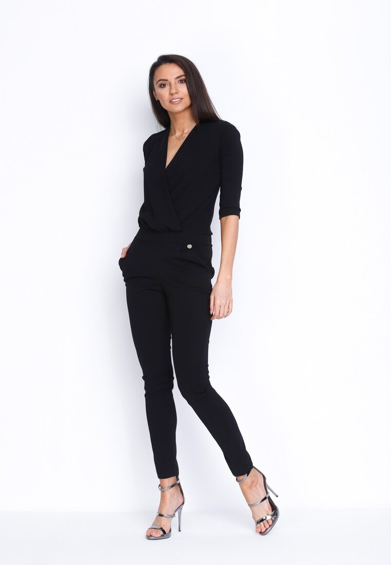 Czarny Kombinezon Simple Elegance 