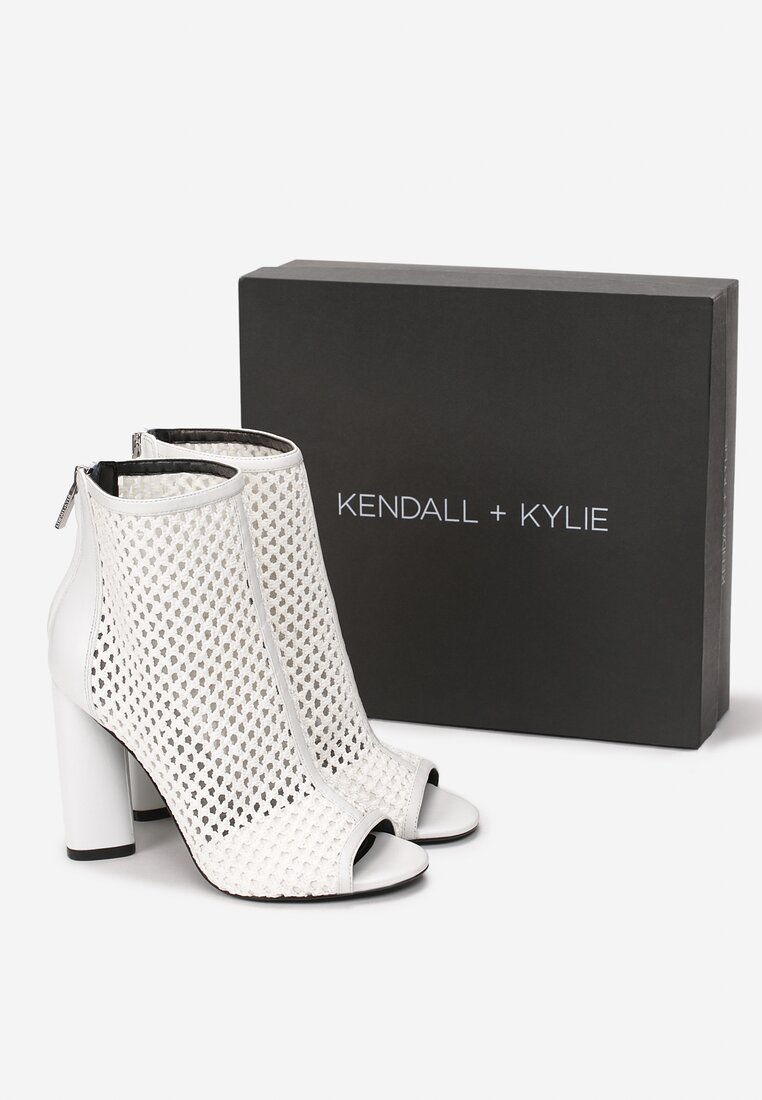 Białe Botki Kendall + Kylie Openwork