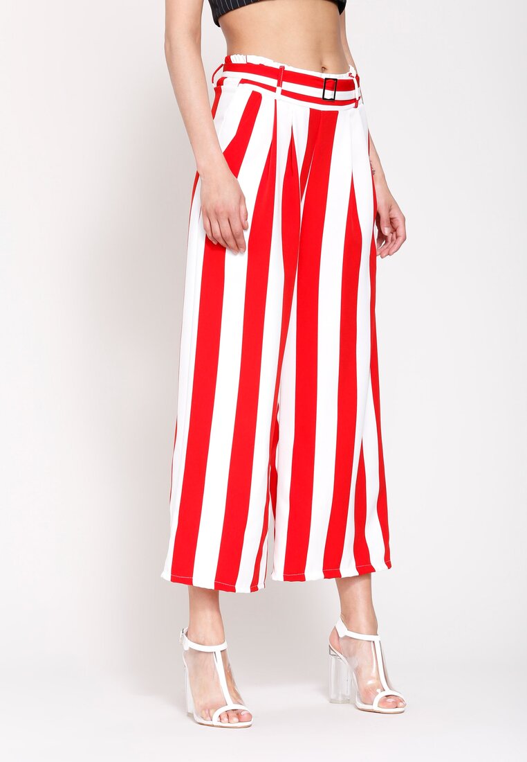 Czerwone Spodnie Linear Stripes