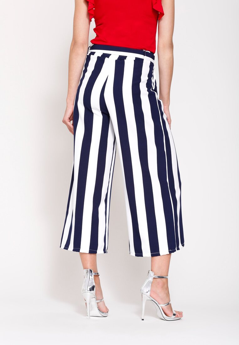 Granatowe Spodnie Linear Stripes