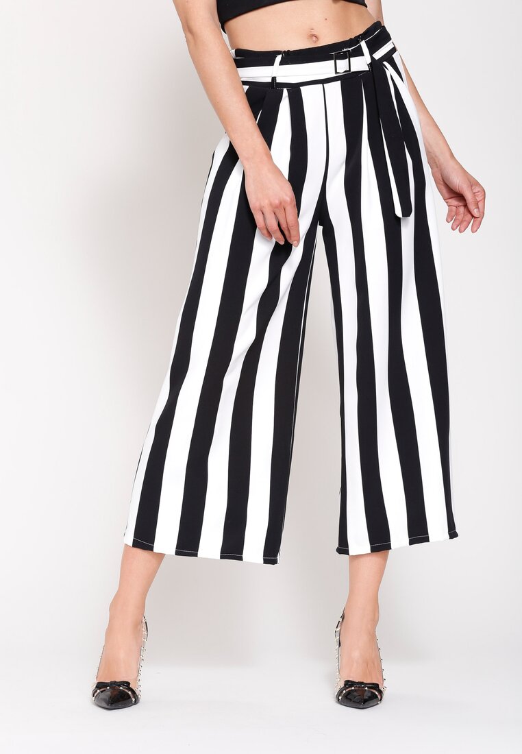 Czarne Spodnie Linear Stripes