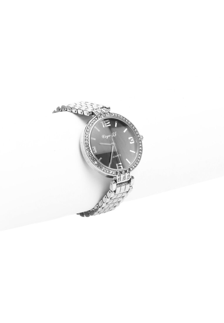Czarno-Srebrny Zegarek Elegance Style
