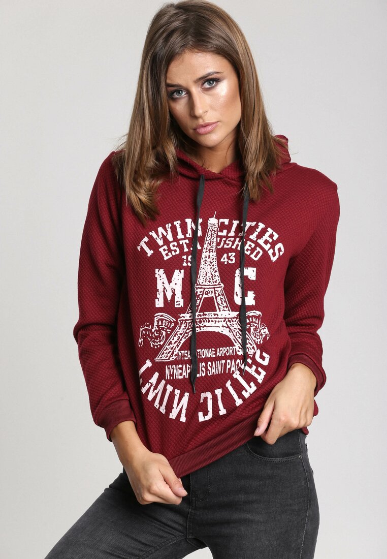 Bordowa Bluza Paris College