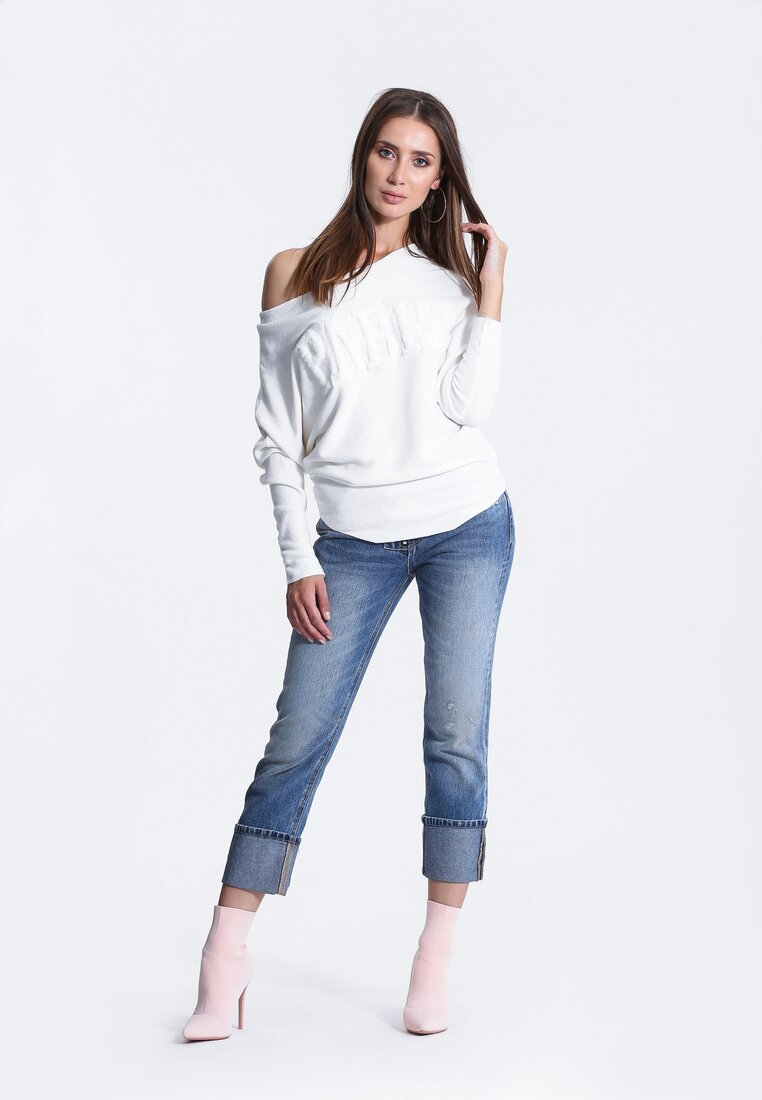 Biały Sweter Seamlessly