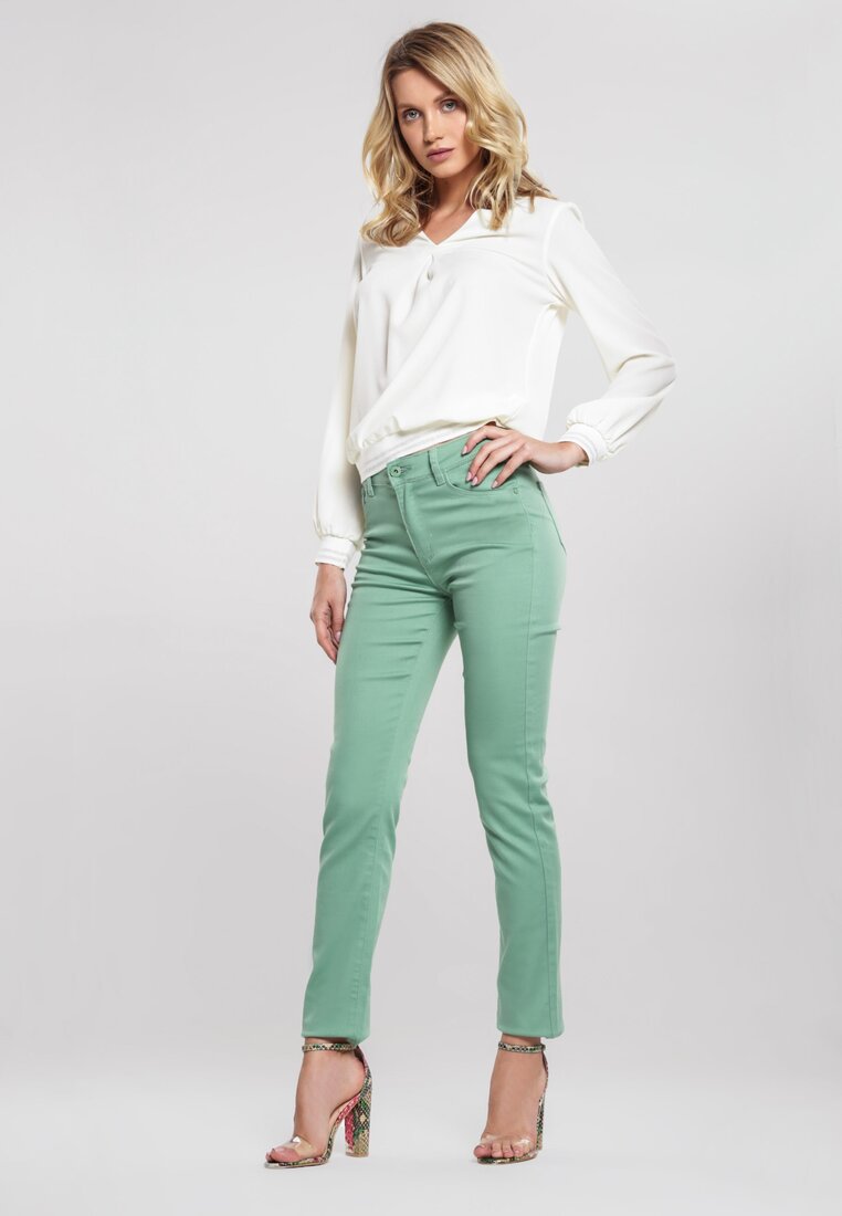 Zielone Spodnie Tejano