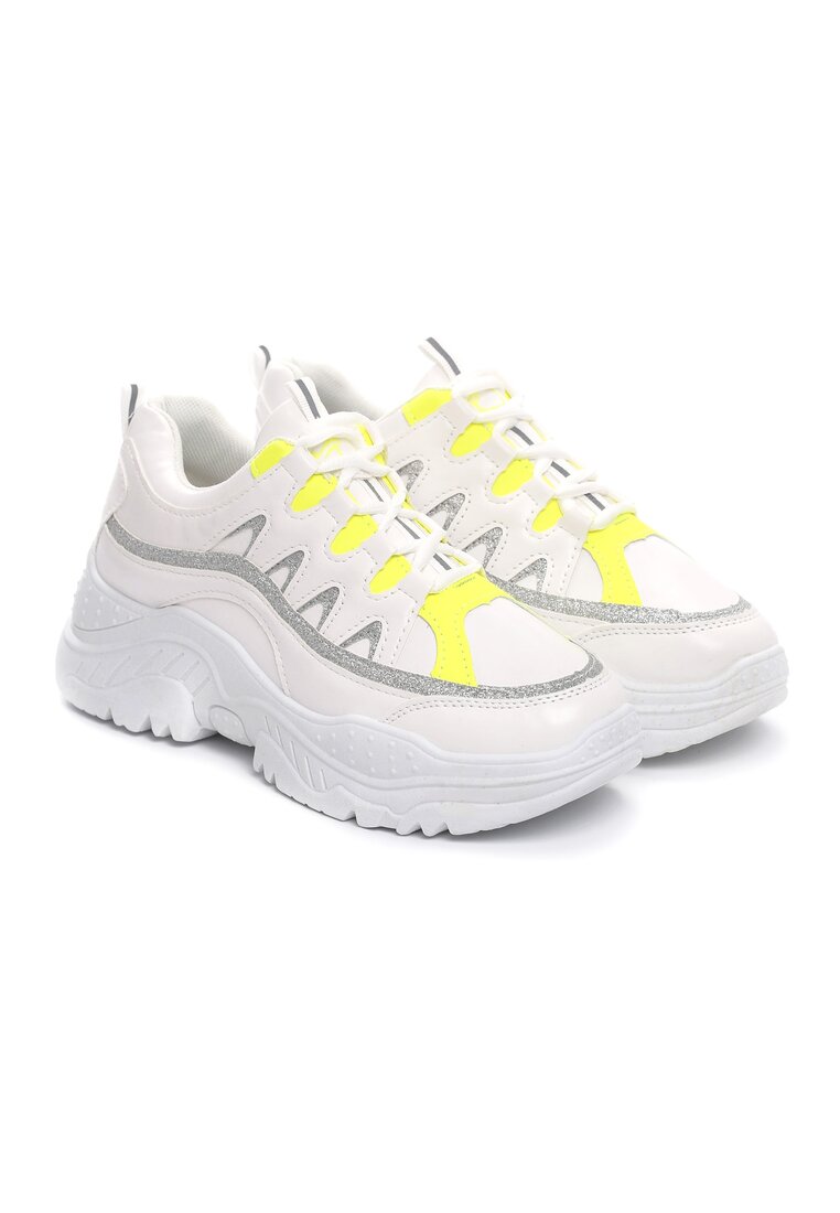 Żółte Sneakersy Decorated