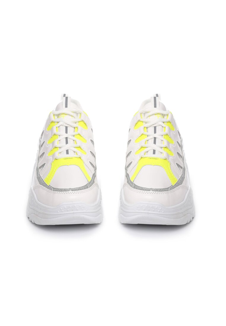 Żółte Sneakersy Decorated