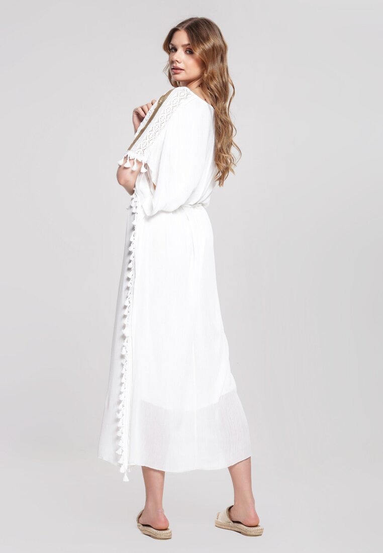 Biała Sukienka Satiate