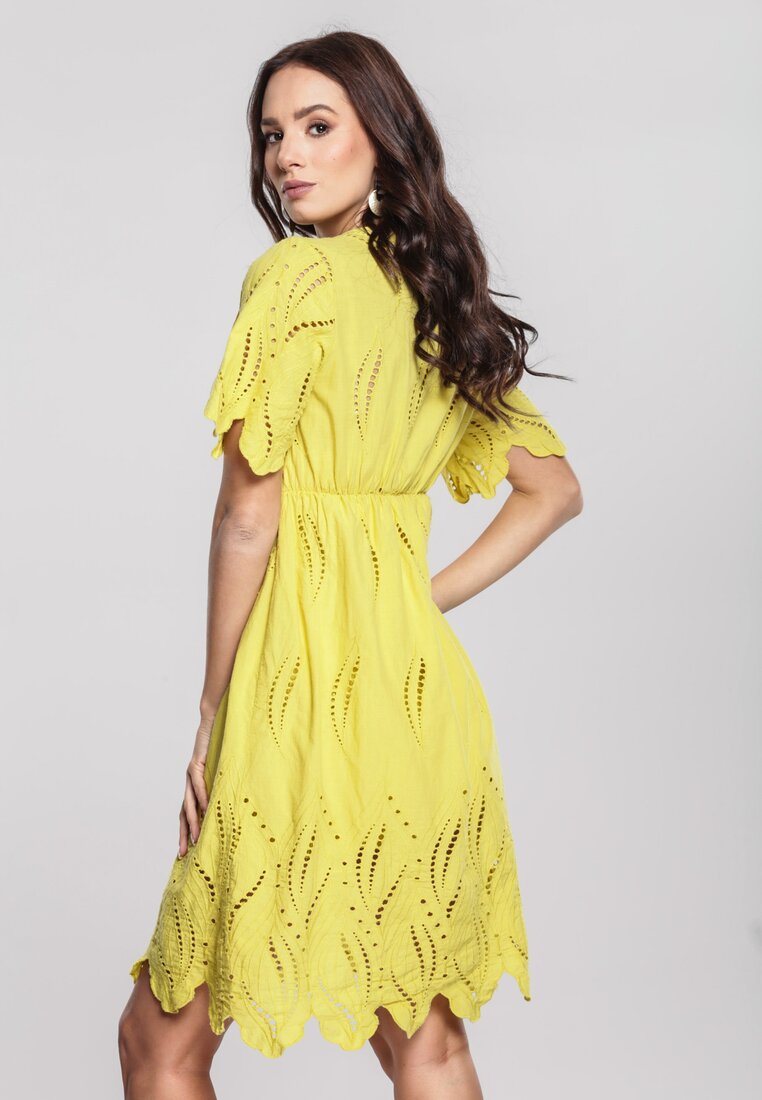 Żółta Sukienka Cappucino