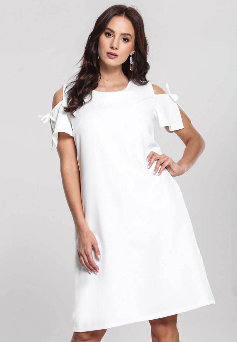 Biała Sukienka Smally