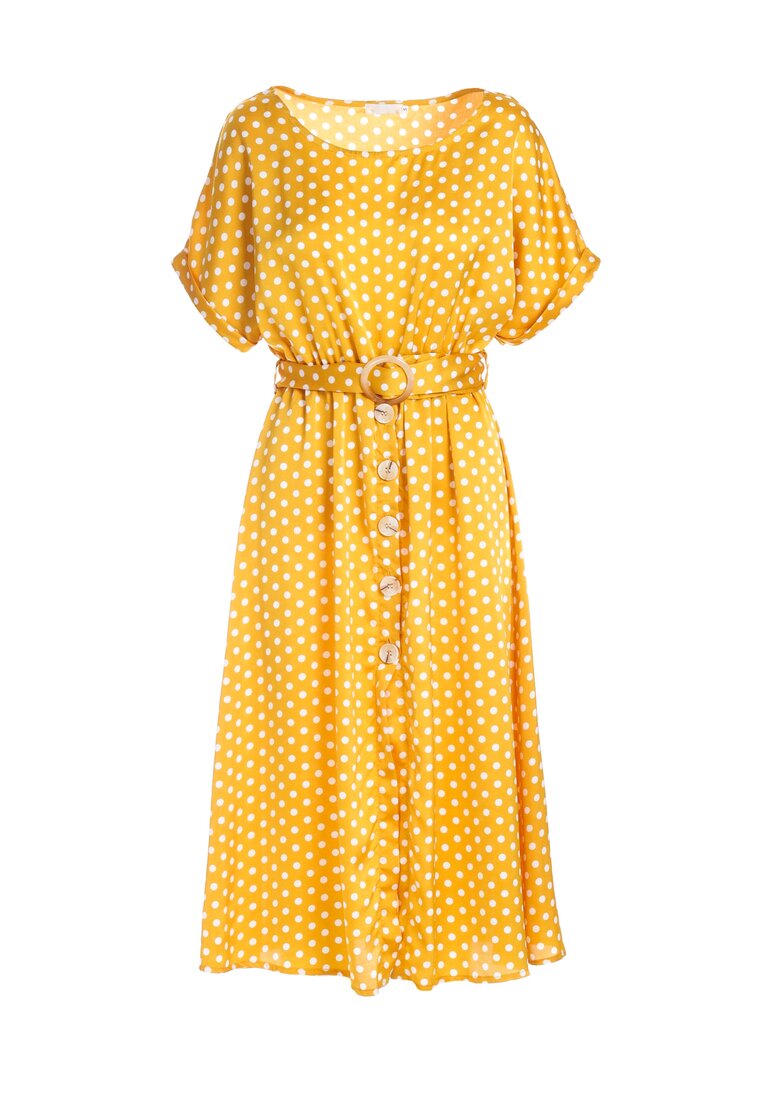 Żółta Sukienka Allemande