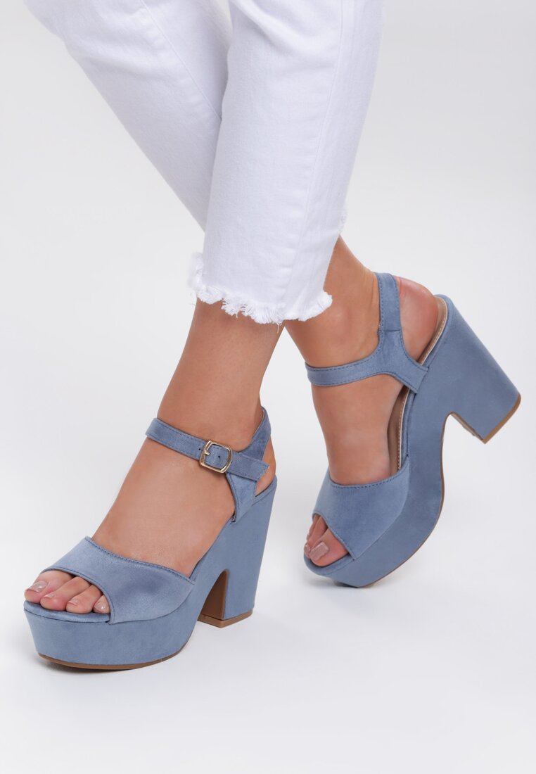 Niebieskie Sandały Stayless