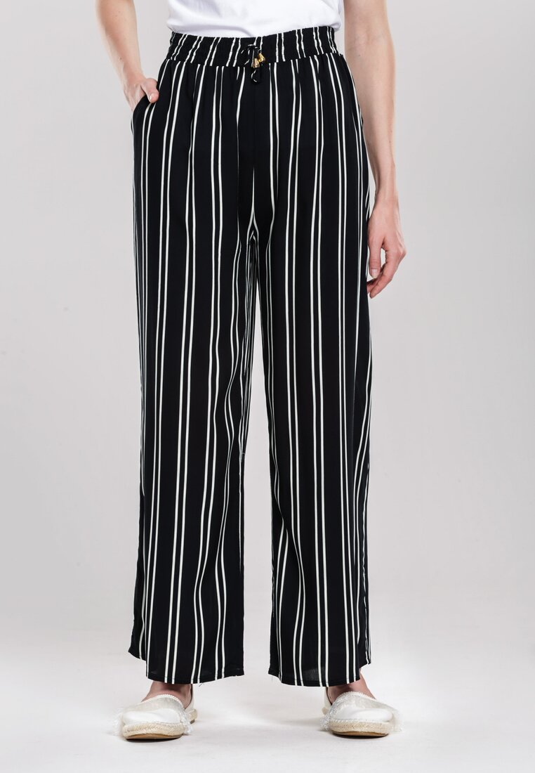 Granatowe Spodnie Striped