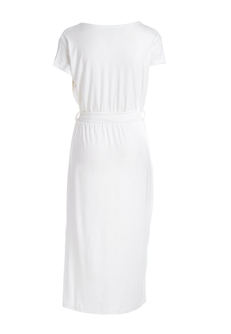Biała Sukienka Peep