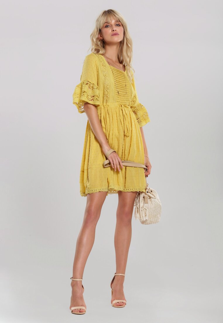 Żółta Sukienka Treselle