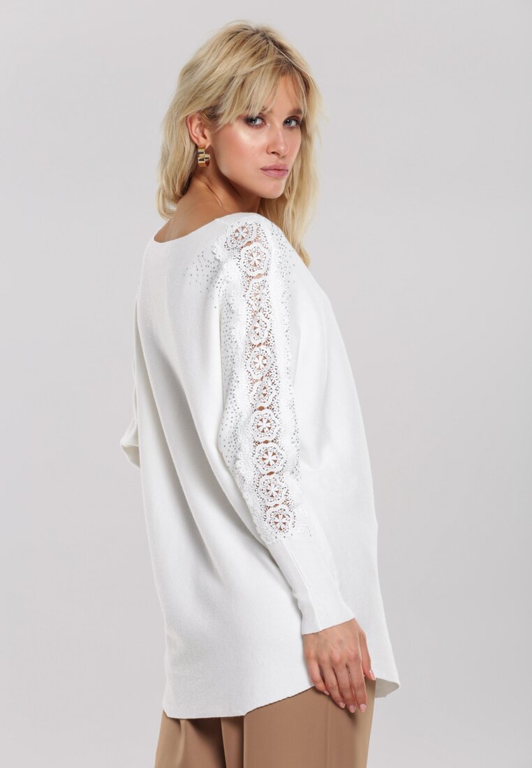 Biały Sweter Rosalyn