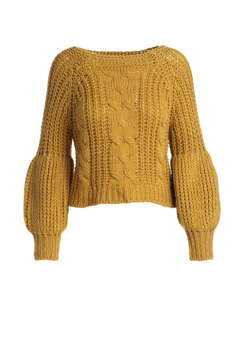 Musztardowy Sweter Quadrant