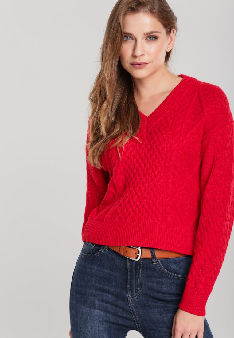 Czerwony Sweter Bon Air