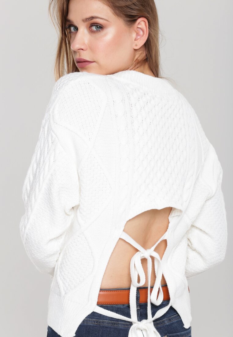 Biały Sweter Bon Air