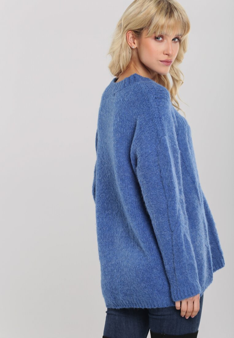 Niebieski Sweter Rosedale