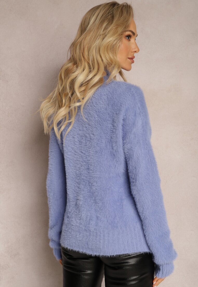 Niebieski Sweter Wełniany Merrill