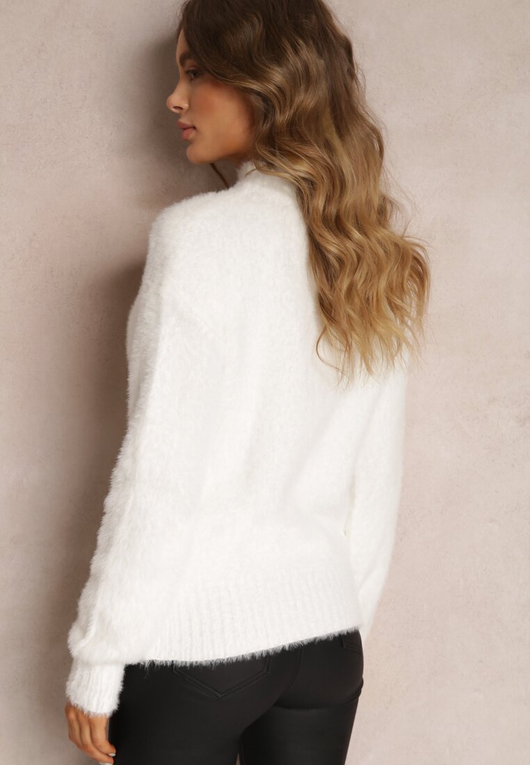 Biały Sweter Wełniany Merrill