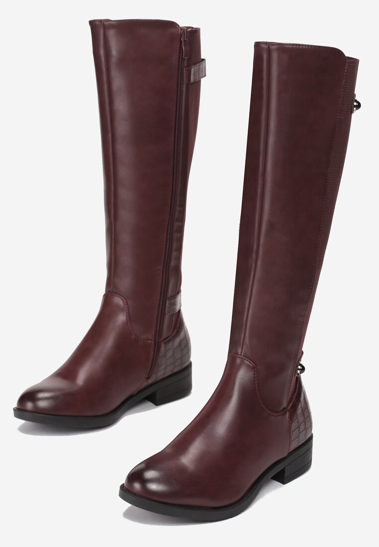 Bordowe Kozaki Rubie