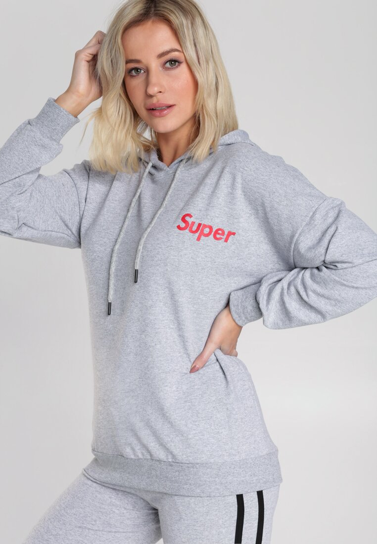 Szara Bluza Super Woman