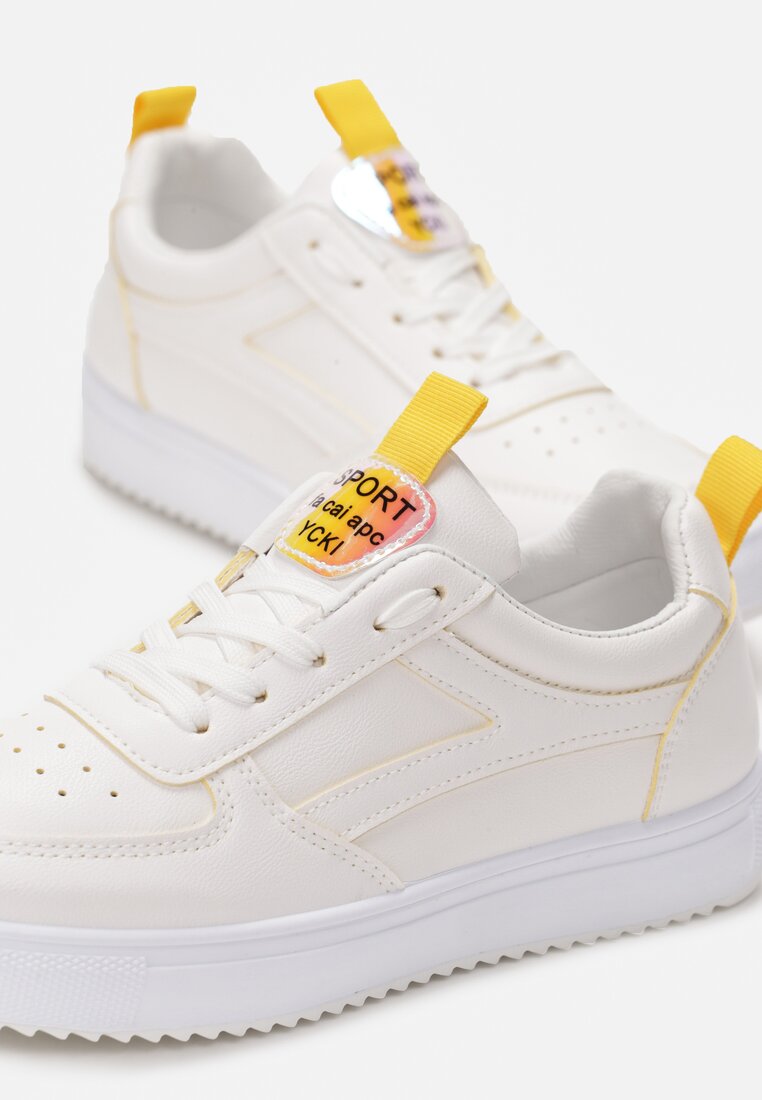 Biało-Żółte Sneakersy Fatma