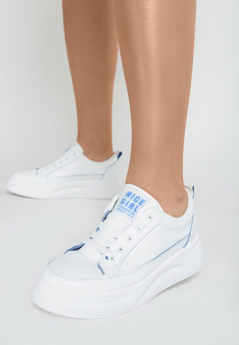 Biało-Niebieskie Sneakersy Pineda