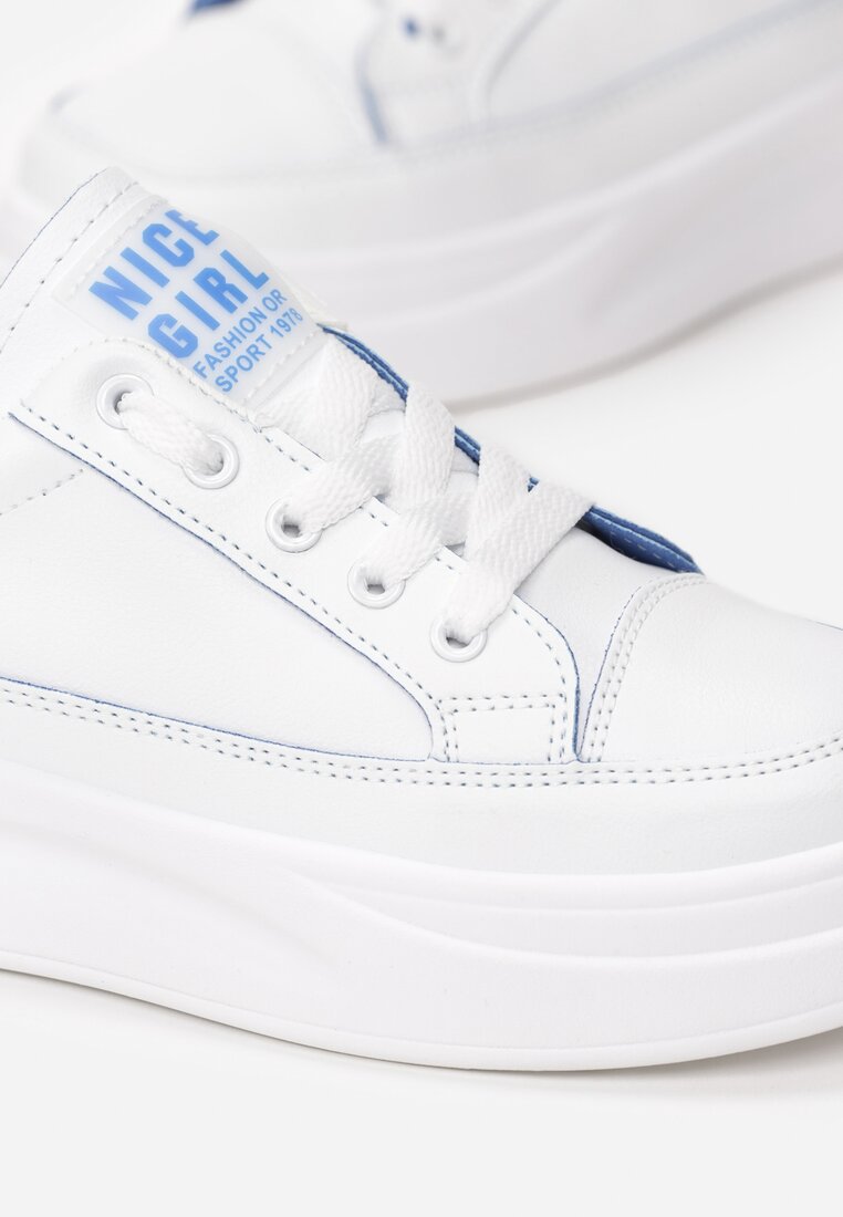 Biało-Niebieskie Sneakersy Pineda